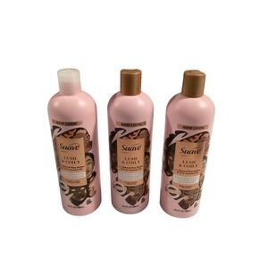 Suave Lush & Coily Shampoo and Conditioner Set SheaButter Coconut Oil 16.5oz 3pk